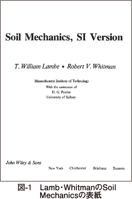 図-1　Lamb・WhitmanのSoil 　Mechanicsの表紙