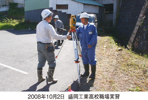 2008年10月2日 盛岡工業高校職場実習