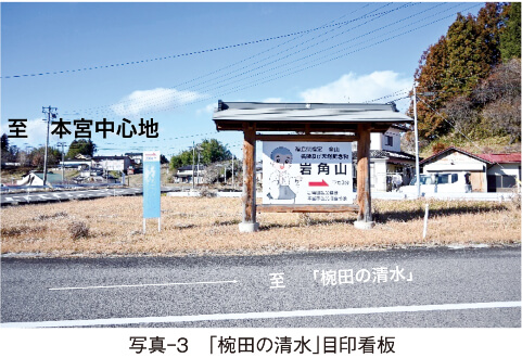 写真-3　「椀田の清水」目印看板